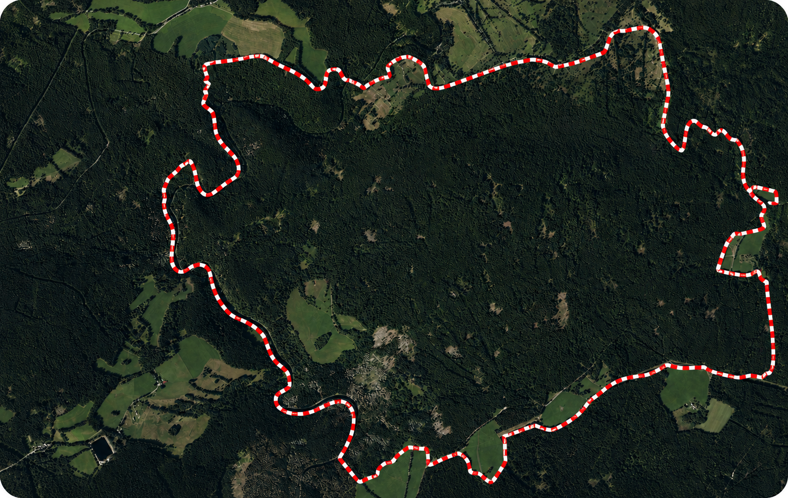 Satellitenbild der Waldfl&auml;che